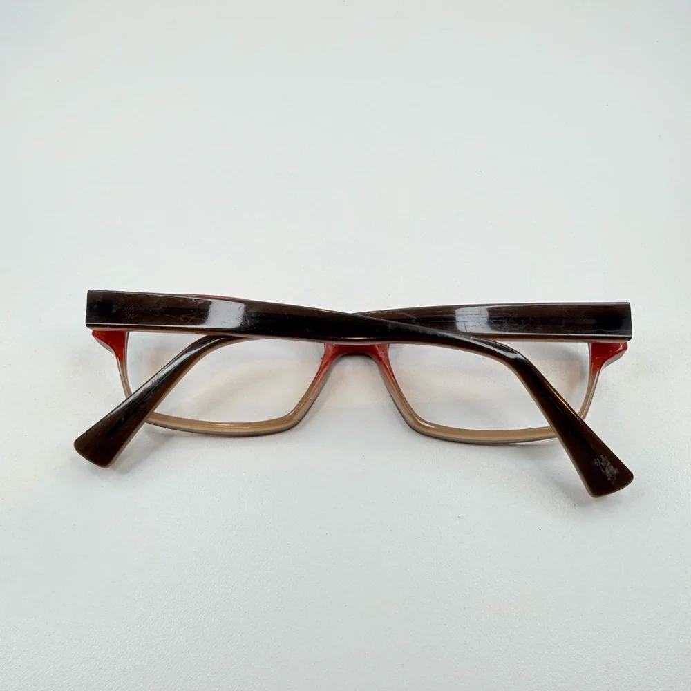 Jean Lafont Paris Red Brown‎ LIN 1013 53•16•138 Rectangle Eyeglasses FRAMES ONLY
